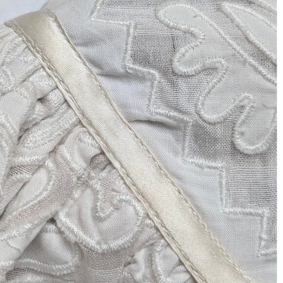 Ulla Johnson Bianca Hand Embroidered Cream Balloon Sleeve Dress 0 - Picture 6 of 13